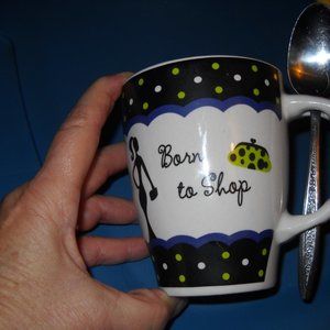 VINTAGE BORN TO SHOP MUG